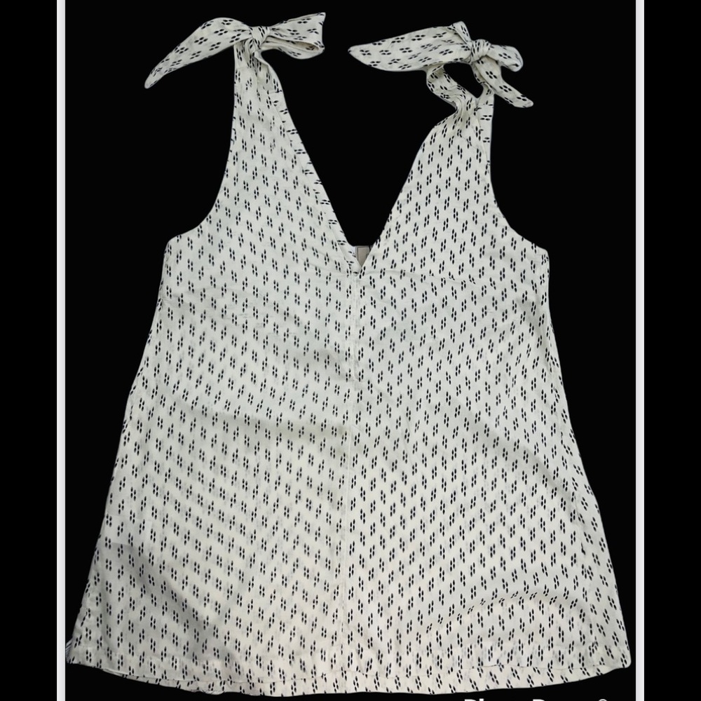 Imanimo Cream & black Print shoulder ties